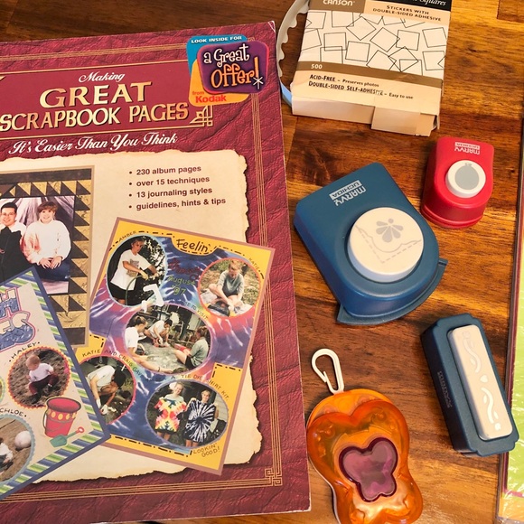 Scrapbooking Supplies With Clear Storage Container - Picture 4 of 8